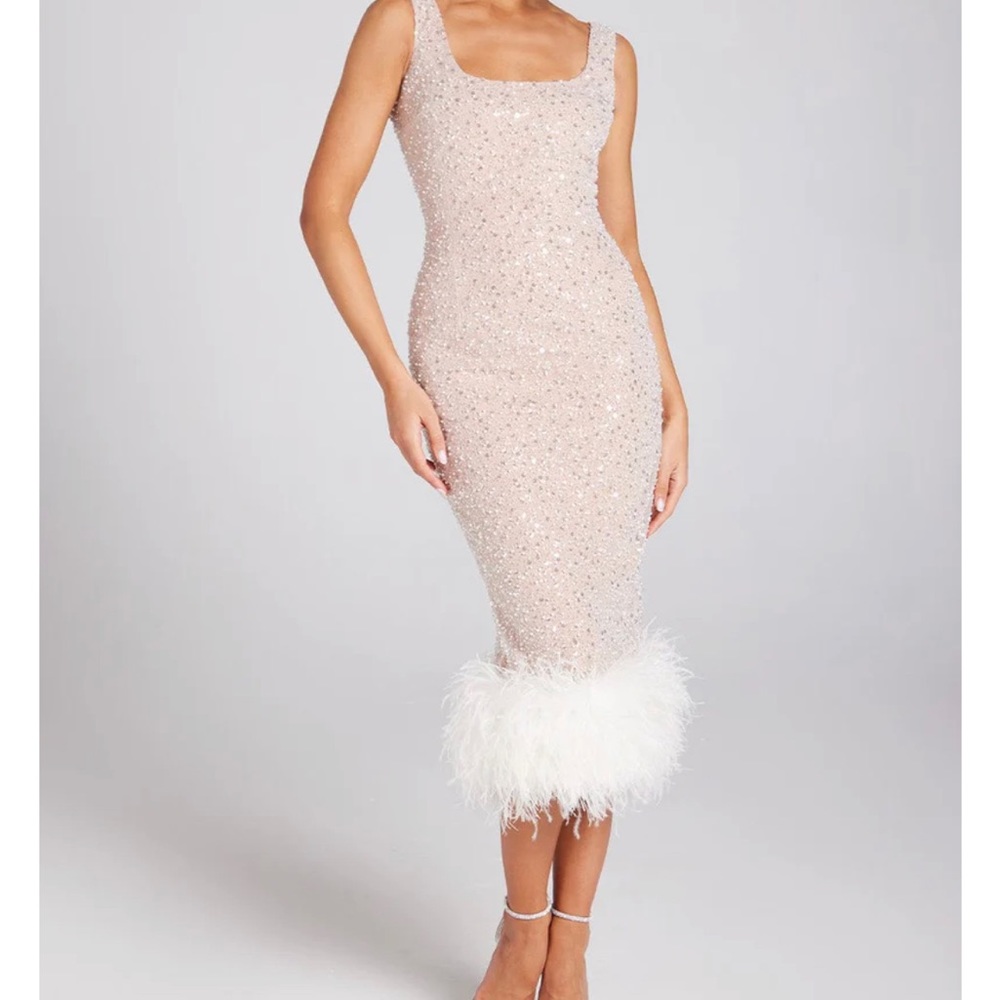 Nadine Merabi LULU white dress M/US 8